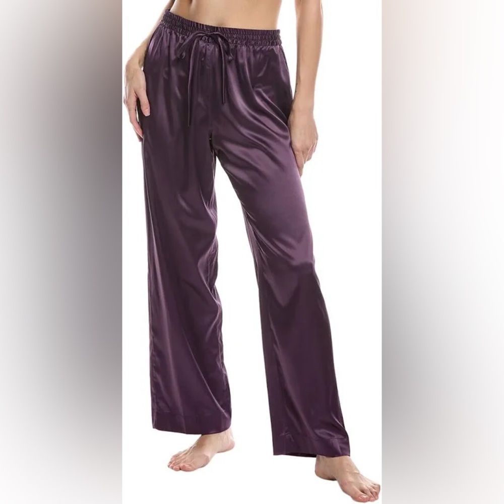 Natori Purple Satin Pajama Pants